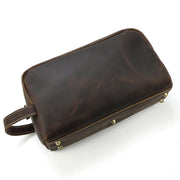 The Wanderer Toiletry Bag | Genuine Leather Toiletry Bag - STEEL HORSE LEATHER, Handmade, Genuine Vintage Leather