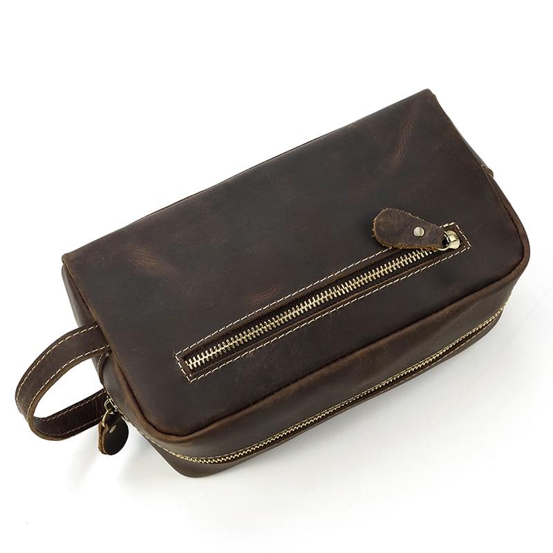 The Wanderer Toiletry Bag | Genuine Leather Toiletry Bag - STEEL HORSE LEATHER, Handmade, Genuine Vintage Leather