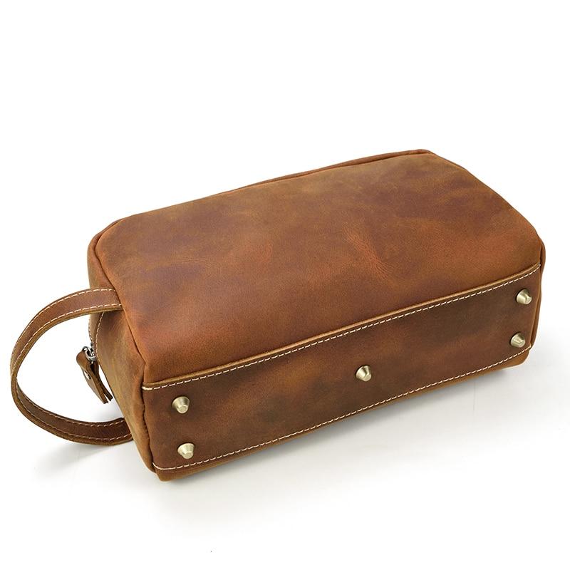 The Wanderer Toiletry Bag | Genuine Leather Toiletry Bag - STEEL HORSE LEATHER, Handmade, Genuine Vintage Leather