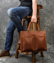 The Dagmar Leather Briefcase | Vintage Leather Messenger Bag