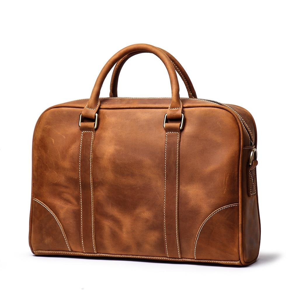 Leather Bag for Men Luxury Laptop Bag Executive Briefcase Man