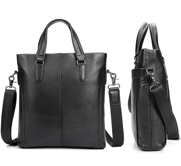 Baldwin Black Leather Business Bag