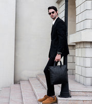 Baldwin Black Leather Business Bag