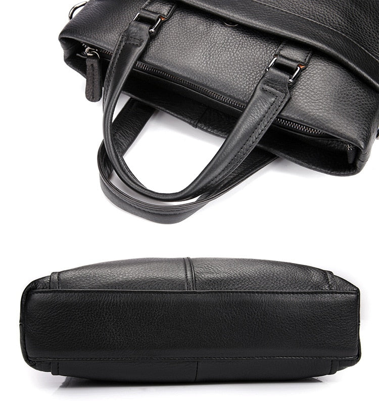 Baldwin Black Leather Business Bag