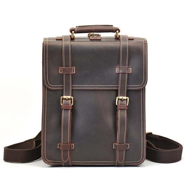 STEEL HORSE Leather | The Garth Backpack | Vintage Leather Backpack Dark brown STEEL HORSE Leather | The Garth Backpack | Vintage Leather Backpack Dark brown
