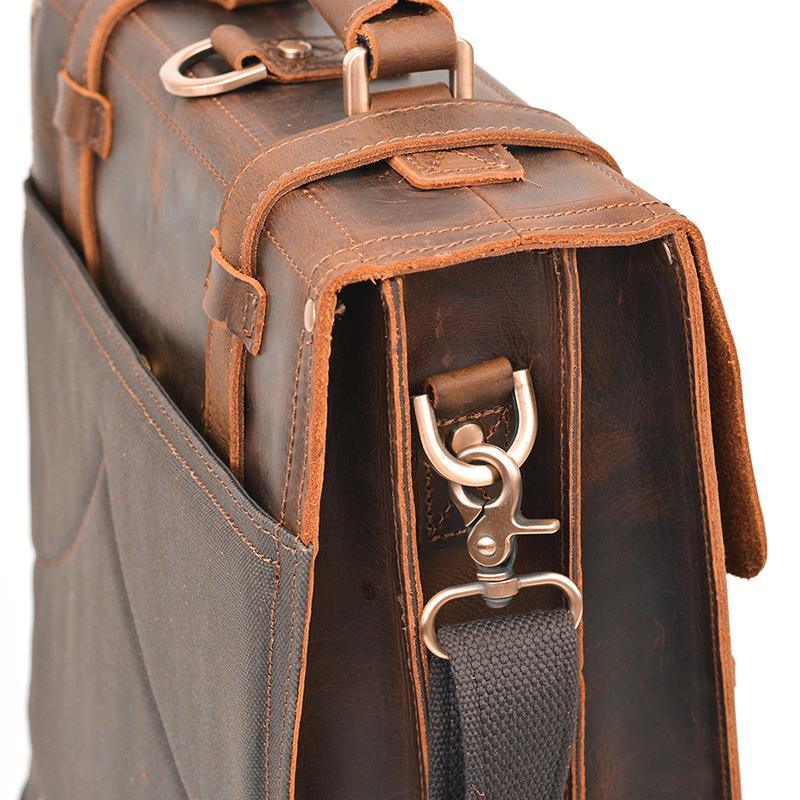 distressed leather men's backpack STEEL HORSE Leather | The Garth Backpack | Vintage Leather Backpack Brown