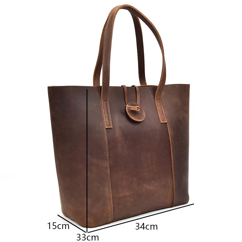 The Taavi Tote | Handcrafted Leather Tote Bag - STEEL HORSE LEATHER, Handmade, Genuine Vintage Leather