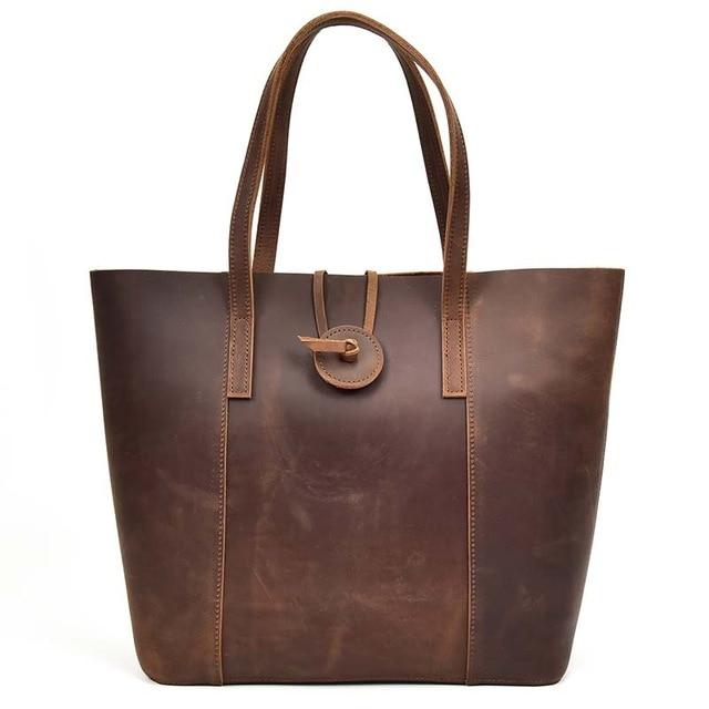 The Taavi Tote | Handcrafted Leather Tote Bag - STEEL HORSE LEATHER, Handmade, Genuine Vintage Leather