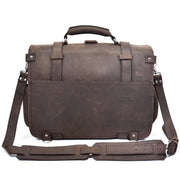 The Gustav Messenger Bag | Large Capacity Vintage Leather Messenger Bag - STEEL HORSE LEATHER, Handmade, Genuine Vintage Leather