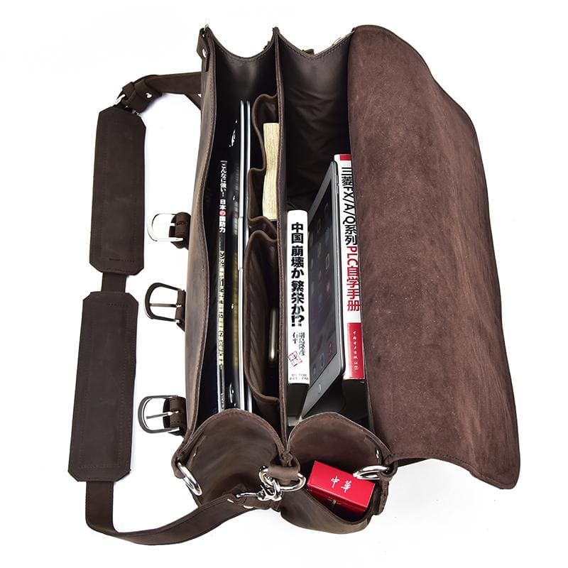 The Gustav Messenger Bag | Large Capacity Vintage Leather Messenger Bag The Gustav Messenger Bag | Large Capacity Vintage Leather Messenger Bag