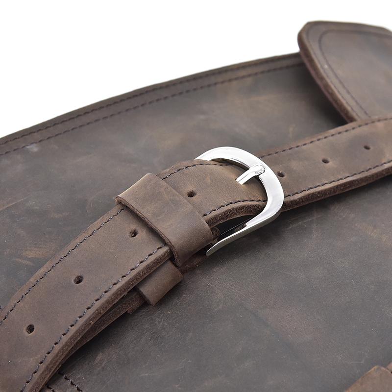 The Gustav Messenger Bag | Large Capacity Vintage Leather Messenger Bag - STEEL HORSE LEATHER, Handmade, Genuine Vintage Leather