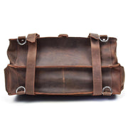 The Gustav Messenger Bag | Large Capacity Vintage Leather Messenger Bag - STEEL HORSE LEATHER, Handmade, Genuine Vintage Leather