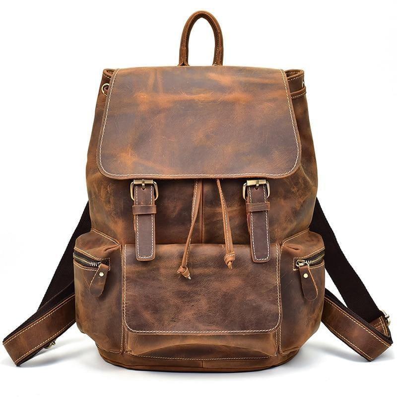 distressed leather backpack amazon The Hagen Backpack | Vintage Leather Backpack | Brown
