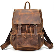 The Hagen Backpack | Vintage Leather Backpack - STEEL HORSE LEATHER, Handmade, Genuine Vintage Leather