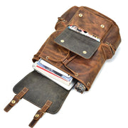 The Hagen Backpack | Vintage Leather Backpack - STEEL HORSE LEATHER, Handmade, Genuine Vintage Leather