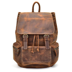 The Hagen Backpack | Vintage Leather Backpack - STEEL HORSE LEATHER, Handmade, Genuine Vintage Leather