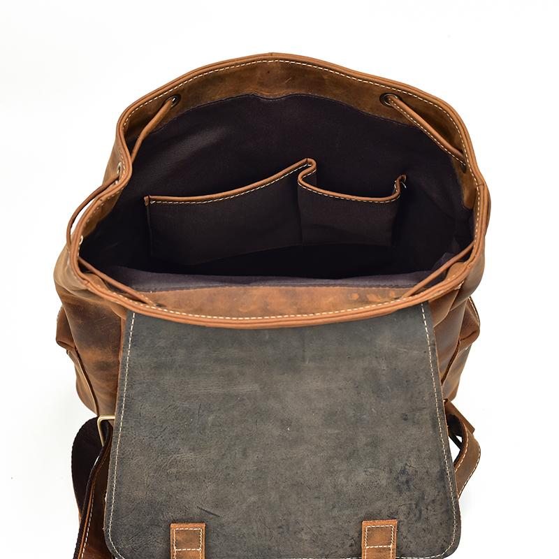 The Hagen Backpack | Vintage Leather Backpack - STEEL HORSE LEATHER, Handmade, Genuine Vintage Leather