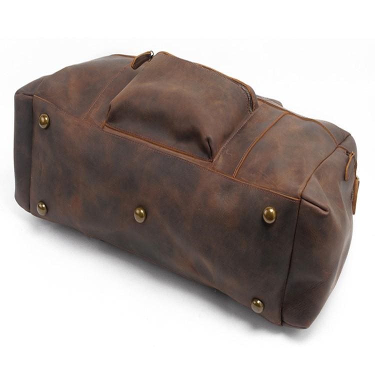 The Asta Weekender | Handcrafted Leather Duffle Bag - STEEL HORSE LEATHER, Handmade, Genuine Vintage Leather