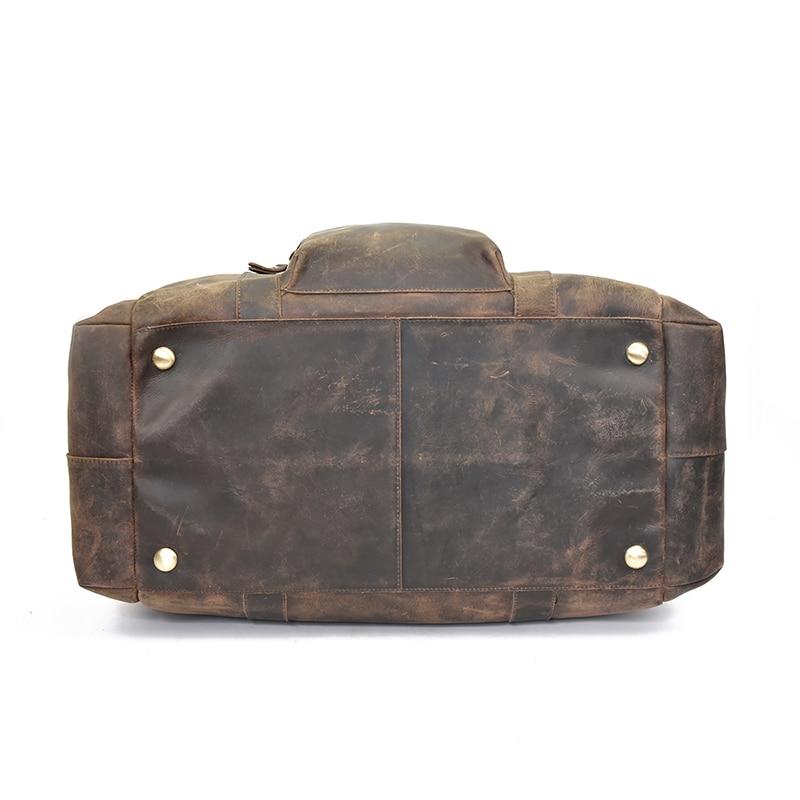 The Colden Duffle Bag | Large Capacity Leather Weekender - STEEL HORSE LEATHER, Handmade, Genuine Vintage Leather