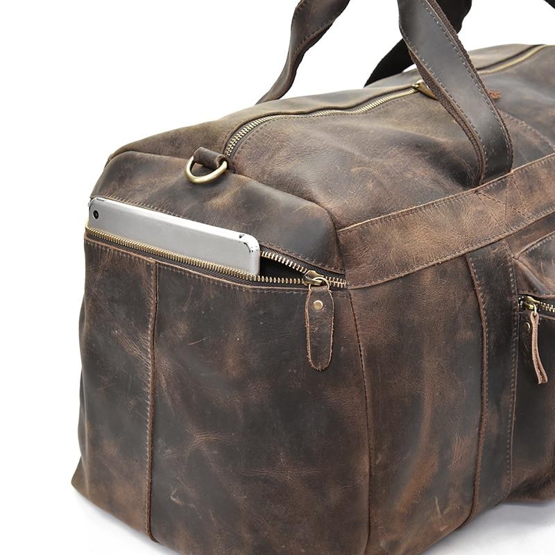 The Colden Duffle Bag | Large Capacity Leather Weekender - STEEL HORSE LEATHER, Handmade, Genuine Vintage Leather