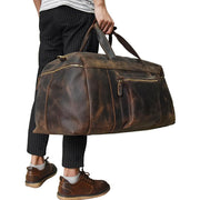 The Colden Duffle Bag | Large Capacity Leather Weekender - STEEL HORSE LEATHER, Handmade, Genuine Vintage Leather