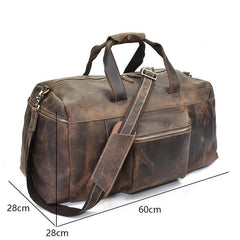 The Colden Duffle Bag | Large Capacity Leather Weekender - STEEL HORSE LEATHER, Handmade, Genuine Vintage Leather