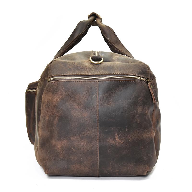 The Colden Duffle Bag | Large Capacity Leather Weekender - STEEL HORSE LEATHER, Handmade, Genuine Vintage Leather