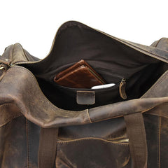 The Colden Duffle Bag | Large Capacity Leather Weekender - STEEL HORSE LEATHER, Handmade, Genuine Vintage Leather