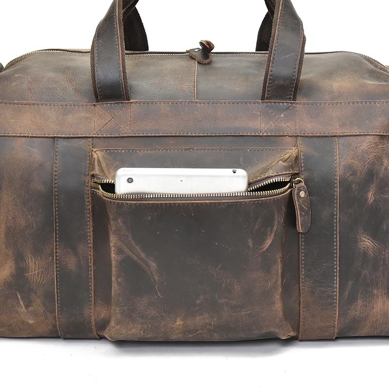 The Colden Duffle Bag | Large Capacity Leather Weekender - STEEL HORSE LEATHER, Handmade, Genuine Vintage Leather