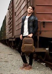 The Langley Backpack | Genuine Vintage Leather Backpack - STEEL HORSE LEATHER, Handmade, Genuine Vintage Leather