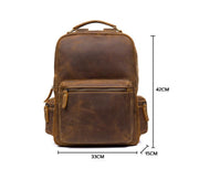 The Langley Backpack | Genuine Vintage Leather Backpack - STEEL HORSE LEATHER, Handmade, Genuine Vintage Leather