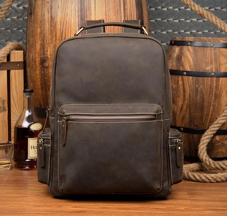 The Langley Backpack | Genuine Vintage Leather Backpack - STEEL HORSE LEATHER, Handmade, Genuine Vintage Leather