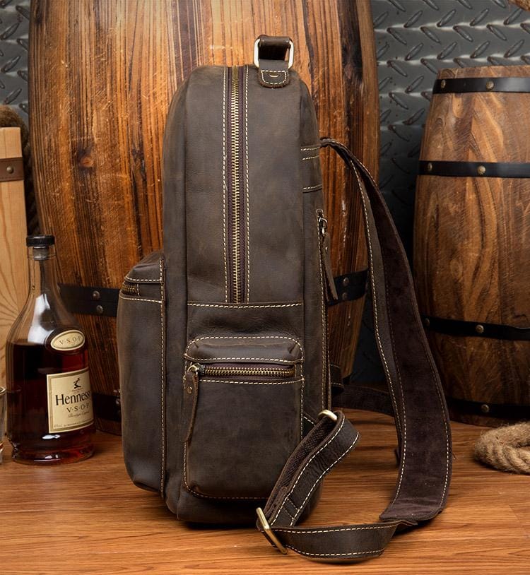 The Langley Backpack | Genuine Vintage Leather Backpack - STEEL HORSE LEATHER, Handmade, Genuine Vintage Leather