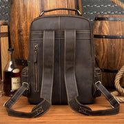 The Langley Backpack | Genuine Vintage Leather Backpack - STEEL HORSE LEATHER, Handmade, Genuine Vintage Leather