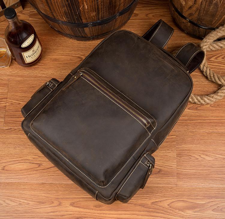 The Langley Backpack | Genuine Vintage Leather Backpack | Brown | 15 Inches | STEEL HORSE Leather The Langley Backpack | Genuine Vintage Leather Backpack | Brown | 15 Inches | STEEL HORSE Leather
