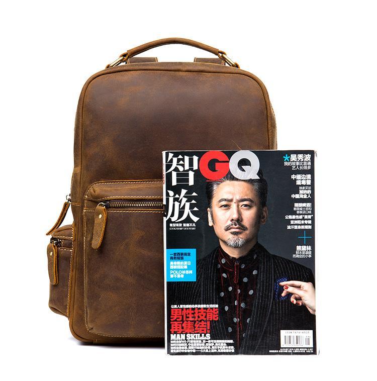 The Langley Backpack | Genuine Vintage Leather Backpack | Brown | 15 Inches | STEEL HORSE Leather The Langley Backpack | Genuine Vintage Leather Backpack | Brown | 15 Inches | STEEL HORSE Leather
