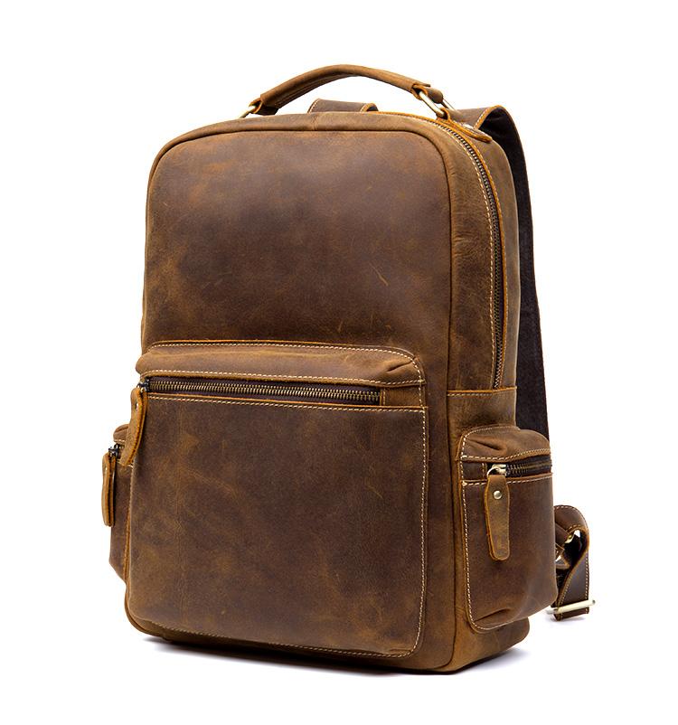 The Langley Backpack | Genuine Vintage Leather Backpack - STEEL HORSE LEATHER, Handmade, Genuine Vintage Leather