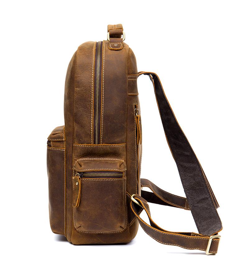 The Langley Backpack | Genuine Vintage Leather Backpack - STEEL HORSE LEATHER, Handmade, Genuine Vintage Leather