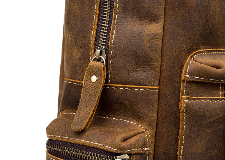 The Langley Backpack | Genuine Vintage Leather Backpack - STEEL HORSE LEATHER, Handmade, Genuine Vintage Leather