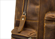 The Langley Backpack | Genuine Vintage Leather Backpack - STEEL HORSE LEATHER, Handmade, Genuine Vintage Leather