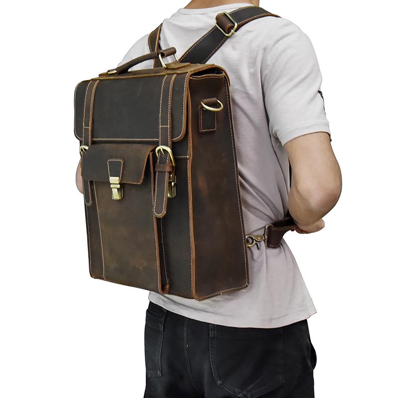 The Vali Backpack | Handmade Vintage Leather - STEEL HORSE LEATHER, Handmade, Genuine Vintage Leather