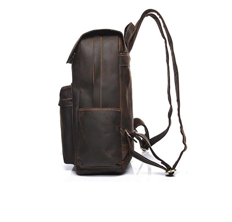 The Helka Backpack | Genuine Vintage Leather Backpack - STEEL HORSE LEATHER, Handmade, Genuine Vintage Leather