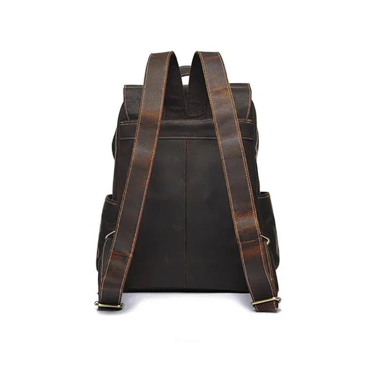 cheval leather backpack The Helka Backpack | Genuine Vintage Leather Backpack | Brown