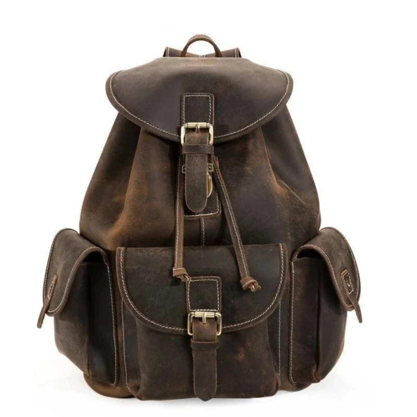 The Thorsen Backpack | Small Handmade Genuine Leather Backpack - STEEL HORSE LEATHER, Handmade, Genuine Vintage Leather