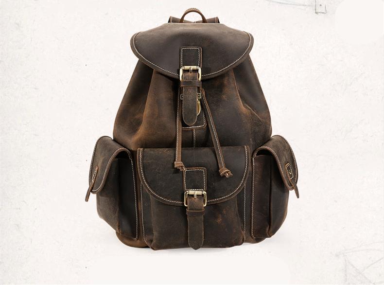 The Thorsen Backpack | Small Handmade Genuine Leather Backpack - STEEL HORSE LEATHER, Handmade, Genuine Vintage Leather