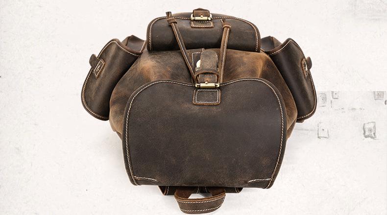 The Thorsen Backpack | Small Handmade Genuine Leather Backpack - STEEL HORSE LEATHER, Handmade, Genuine Vintage Leather