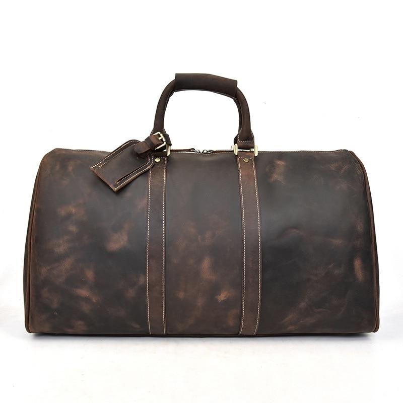 Handmade leather duffle best sale