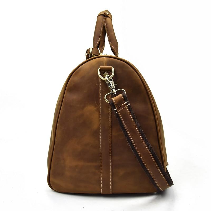 The Bjarke Weekender | Handcrafted Leather Duffle Bag - STEEL HORSE LEATHER, Handmade, Genuine Vintage Leather