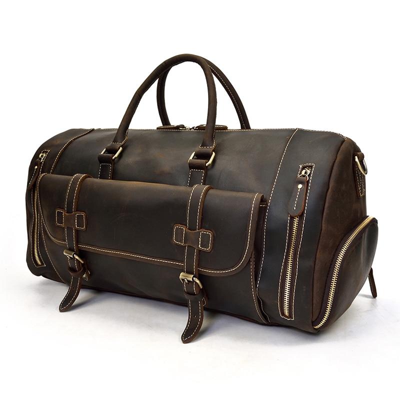 The Bard Weekender | Handmade Leather Duffle Bag - STEEL HORSE LEATHER, Handmade, Genuine Vintage Leather