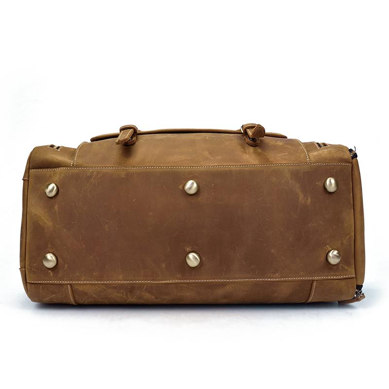 The Bard Weekender | Handmade Leather Duffle Bag - STEEL HORSE LEATHER, Handmade, Genuine Vintage Leather